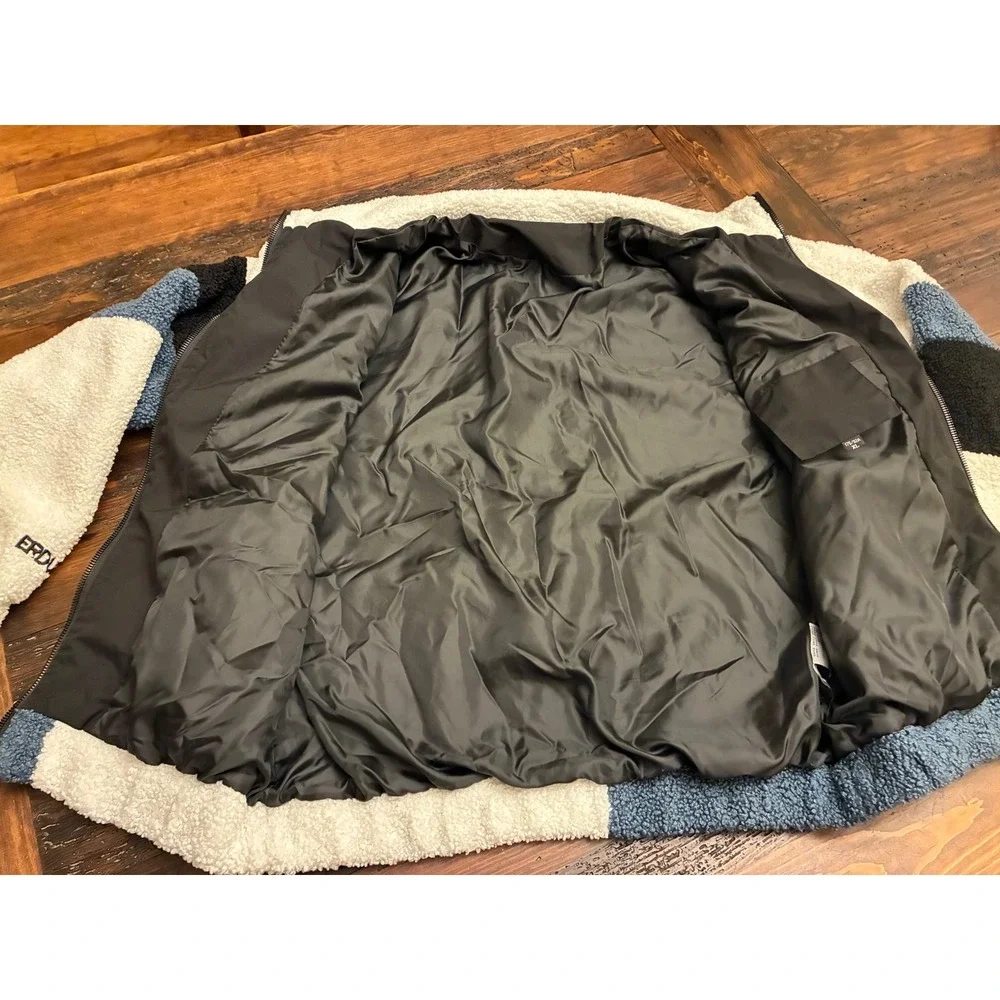 Aelfric Eden Fleece Jacket Sherpa Men's Size XL Colorblock Streetwear Fuzzy